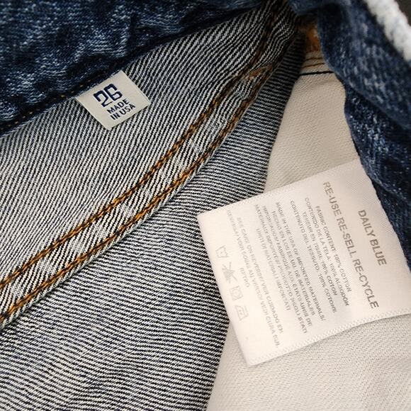 NEW Daily Blue Adriano Goldshmied Love Pleated High Waisted Jean Storm 26 - Picture 9 of 12